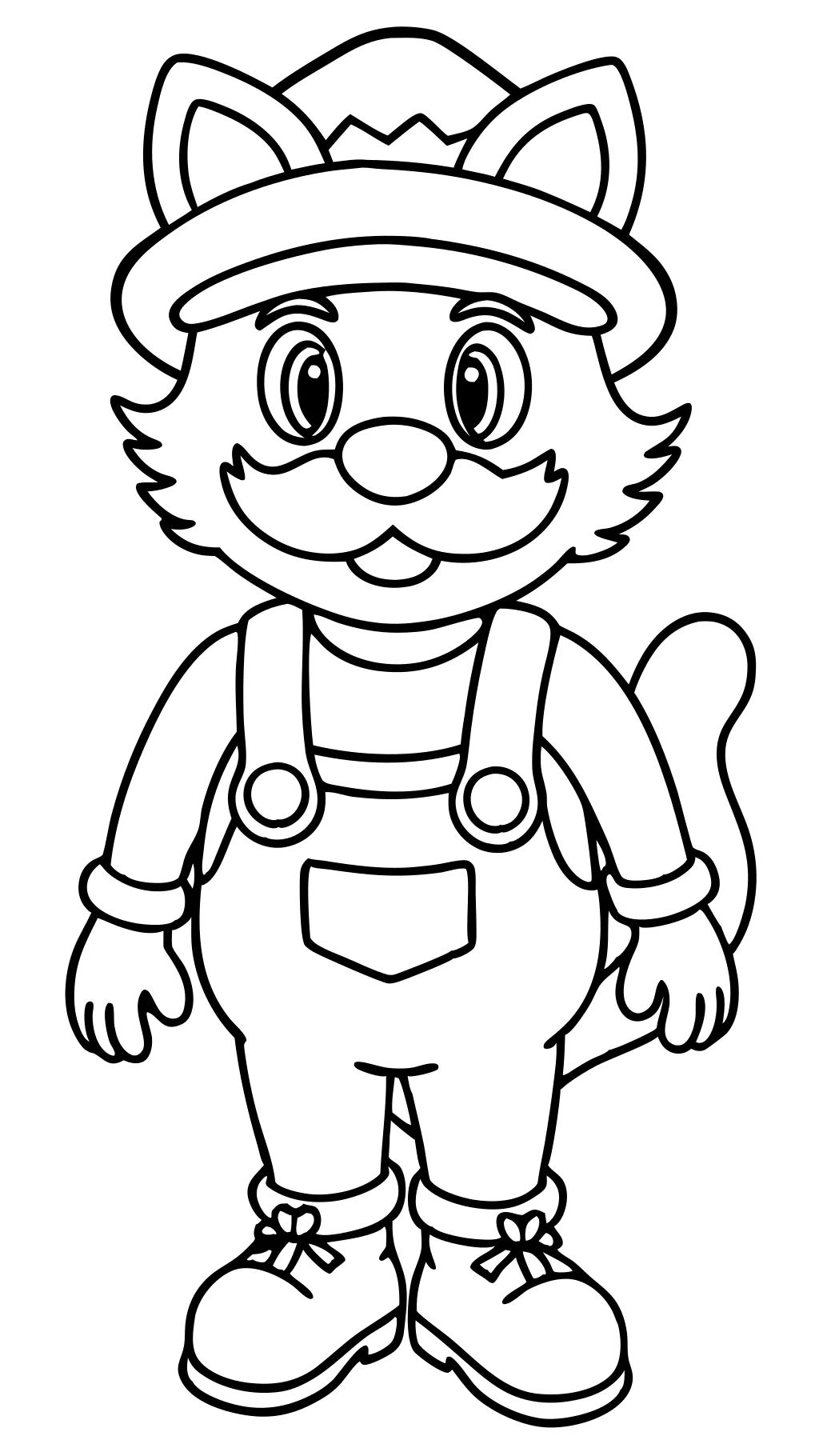 coloriages de chat mario